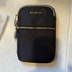 Bolsetta Magnetic Black Phone Pouch New